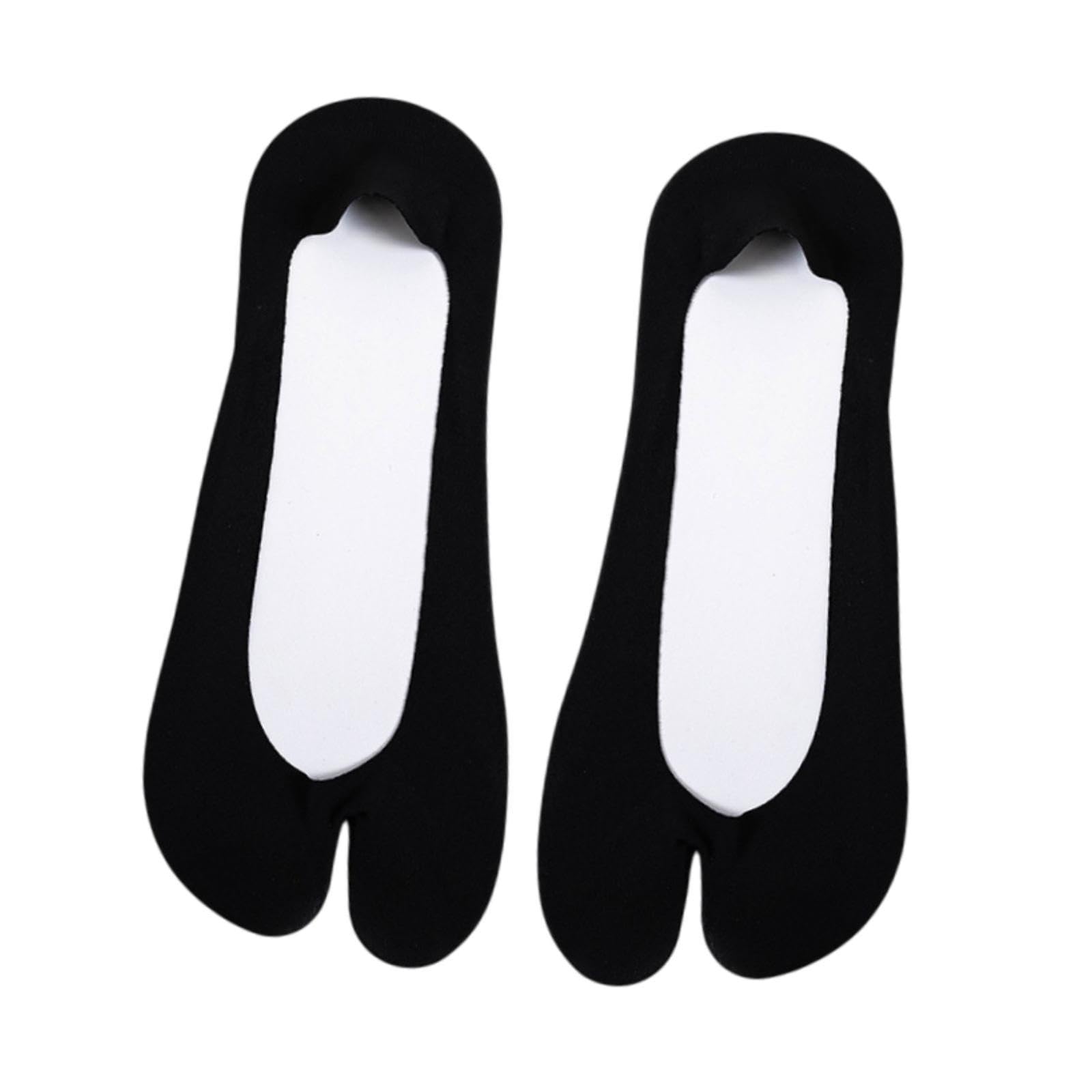 2 Toe Socks Invisible Boat Socks Thin Low Cut Sock for Sports Casual Ladies black-image-26