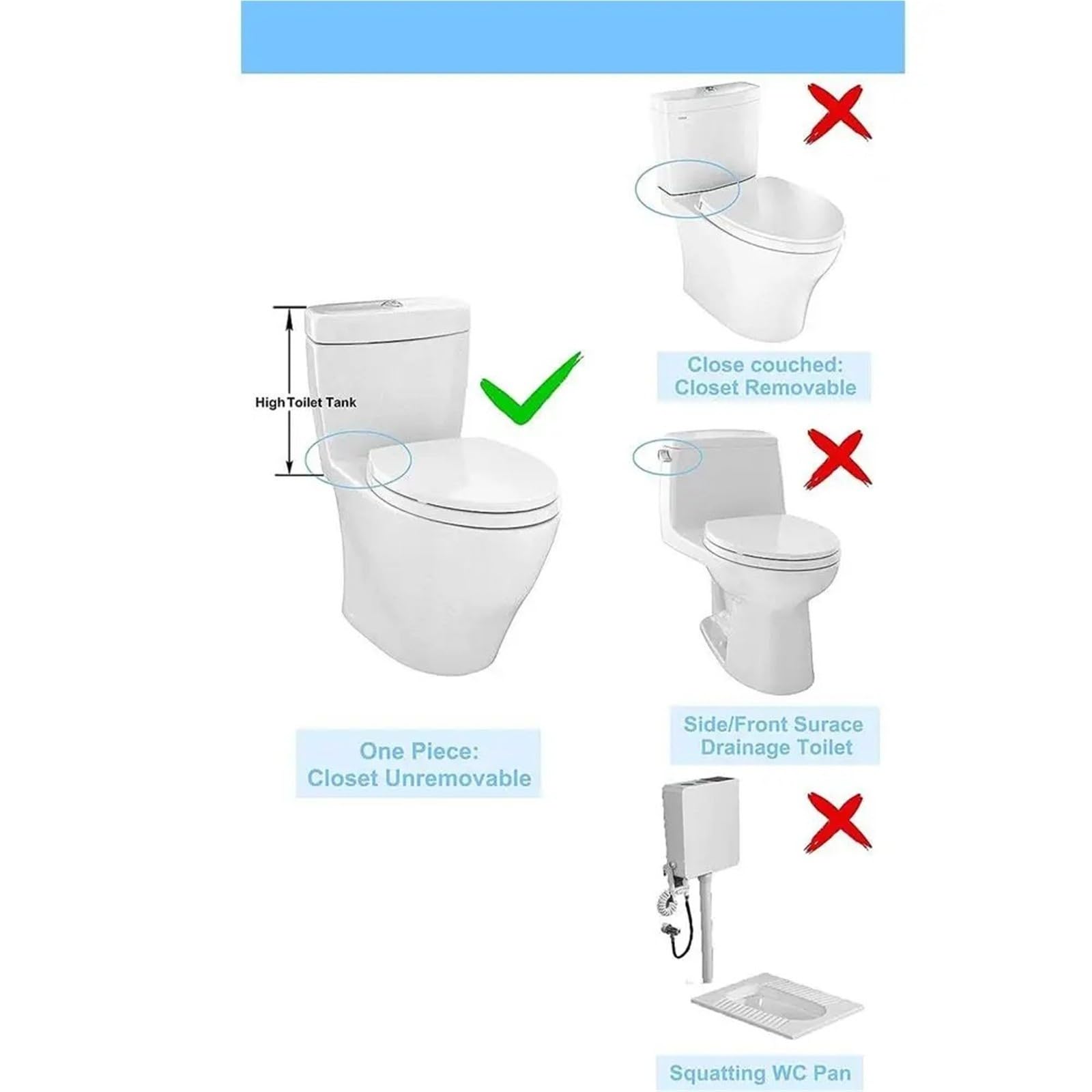 Galleggiante Cassetta Wc Kit di sostituzione della valvola scarico del WC | Raccordi for serbatoio bianchi a 2 pezzi