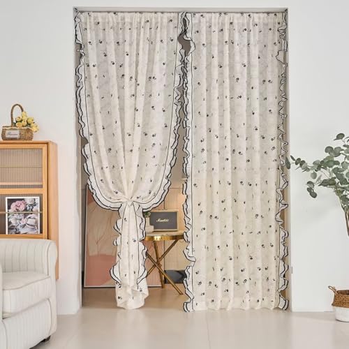 NEKOHASHI レースカーテン 透けない 50cm丈 幅50cm 1枚 レースカーテン 断熱 夜も透けない 外から見えにくい 遮光 UVカット 遮像 遮熱 プライバシ 保温 省エネ 節電対策 風を通す 目隠し ロング 突っ張り棒 北欧 おしゃれ 可愛い