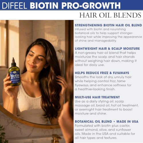 Image of Difeel Biotin Hair Oil Blend 7.1 oz. (Pack of 2)