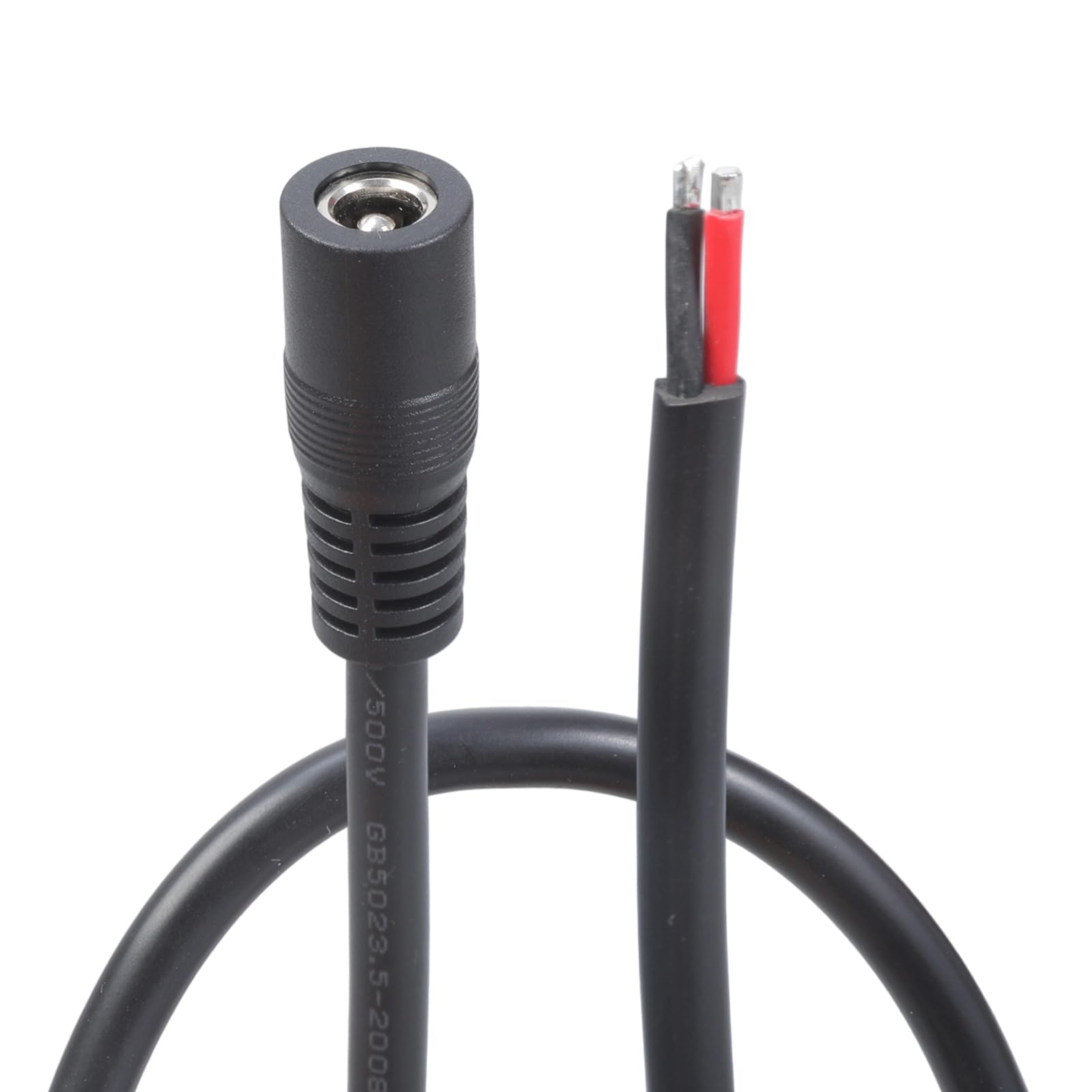 16AWG DC5525 Female Barrels Connectors Power Cord High Conductivity for Security Camera LED Strips Adapter Repair DVR Solar Systems Power Cable