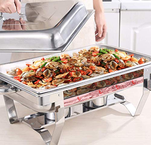 HSBAIS Speisenwärmer Buffetwärmer, 9 Qt Rechteckig Wärmebehälter Edelstahl Chafing Dish mit Deckel für Buffets, Caterer… – Bild 8