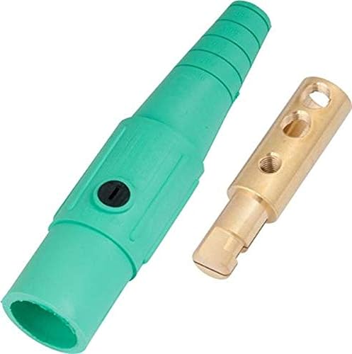 Marinco CLS40MB-E CLS Tipo de leva, serie 16 en línea, conector de un solo pine, 400 Amp, 600 voltios, 20-40 AWG, macho - verde (E)
