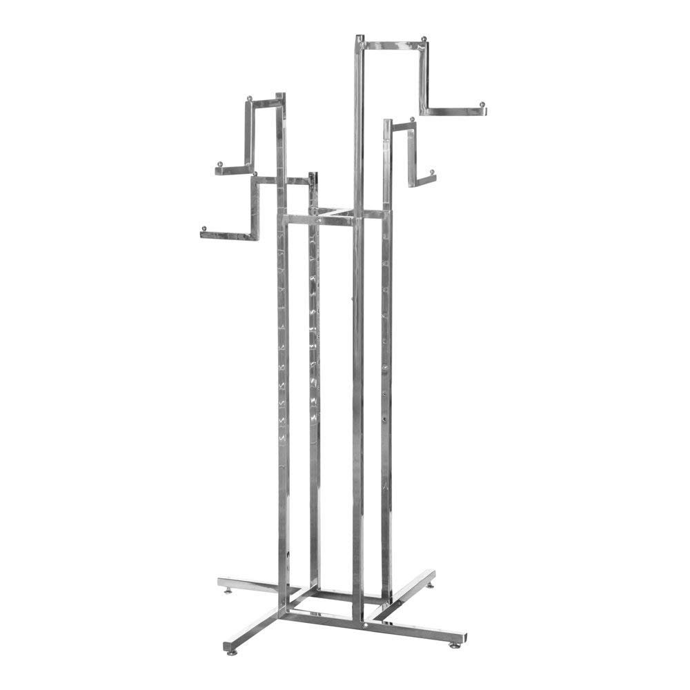 FOAMBOARD WAREHOUSE Chrome Stepped Arm Clothing Rail X4 ARMS