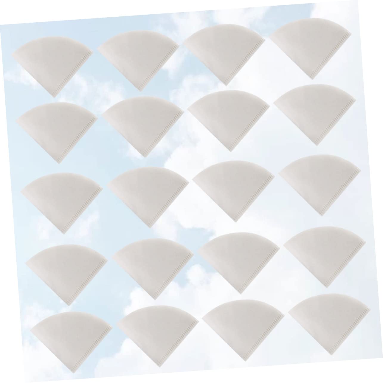 Coffee Filter,Coffee Cup Coffee Filter Paper 50 Pcs Natural Qualitative Medium Flow Rate White Discs Filter Paper for Diy