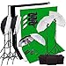 Produktbild BPS Profi 900W Fotografie LED-Anzeige Studioblitz und 250W Dauerlicht Shirm Studio Set inkl. 3*300W Blitzlampen Synchronblitzlampe + 5500K 2x125W Dauerlicht Fotolampe + Schirm + Softboxen + Auslöser + 2 x 3m Hintergrundsystem + 1,8x 2.8m 100% Baumwolle Hintergrundstoff Weiß Schwarz Grün Screen +Tragtasche