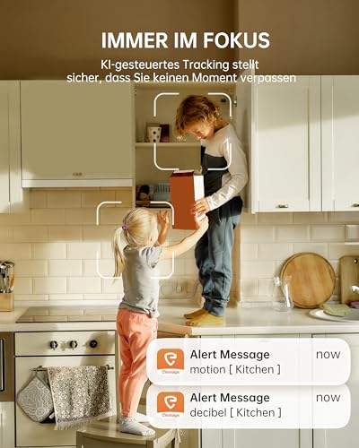 CZEview 3K 5MP Überwachungskamera Innen, 2,4/5Ghz Dual-Band WLAN Kamera Überwachung Innen, Hundekamera Haustierkamera mit APP, 360° Kamera Indoor, Zwei-Wege-Audio, Nachtsicht, AI Bewegungserkennung