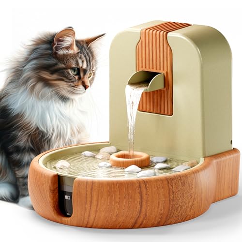 Cat Water Fountain Eco-Friendly Zen Cat Fountain with Feng Shui Design Splash-Free Easy to Clean Premium Filtration Water Fountains for Cats Indoor Great Cat