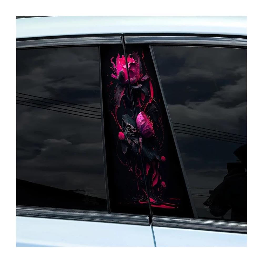 Autocollants pilier B voiture masquez les rayures motif rose