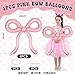 4 Pcs Pink Bow Balloons Bow Birthday Decorations for Girls Women Bow Theme Valentines Day Party Decorations for Bridal Shower Baby Shower Engagement Bachelorette Party Decorations 26 x 24 Inch
