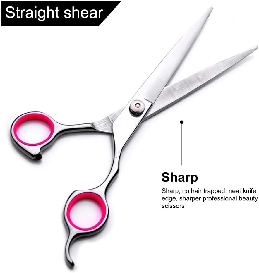 Pet Scissors,Pet Dog Gromming Scissors Curved 6" Stainless Steel Pet Dog Cat Cutting Hair Scissors for Dog Cat Face Paws Limbs - Image 5
