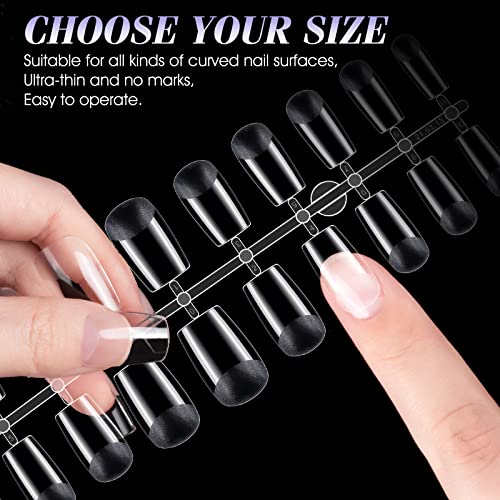 Gelike ec Pose Américaine Ongles Capsule Courte Faux Ongles en Gel (Carré Court) 240PCS 12 Tailles Couverture Complète, Prothésiste Ongulaire, Débutant, Salons de Manucure, en Résine - Image 3