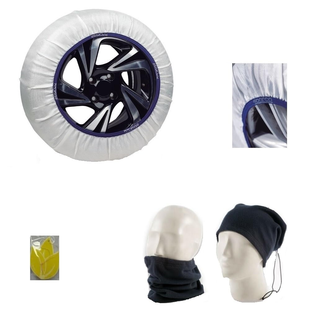 CALZE DA NEVE PER PNEUMATICO 235/50 R19 CALZANEVE TAGLIA XL PER GOMME RUOTE AUTO NEVE E GHIACCIO IN TESSUTO INNOVATIVO E LEGGERO OMOLOGATE