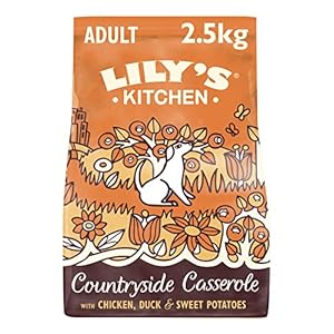 Lily’s Kitchen Chicken, Duck and Sweet Potato Countryside Casserole Natural Grain Free Complete Adult Dry Dog Food (2.5…