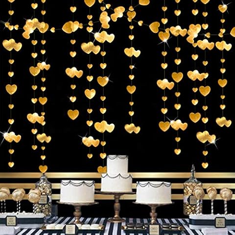 Pink Blume Gold Heart Party Decoration Kit Cover