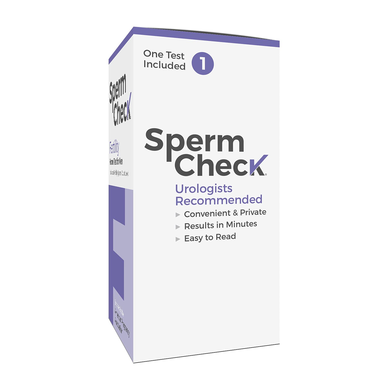 Spermcheck Fertility Home Test Kit for Men Shows Normal or Low Sperm