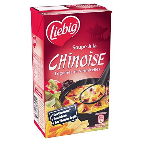 Soupe à la chinoise Liebig 7 légumes vermicelles 1L lot de 3 potages liquides prêts