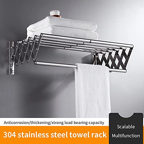Barre de serviette push-pull en acier inoxydable contre l'encombrement mural - 4