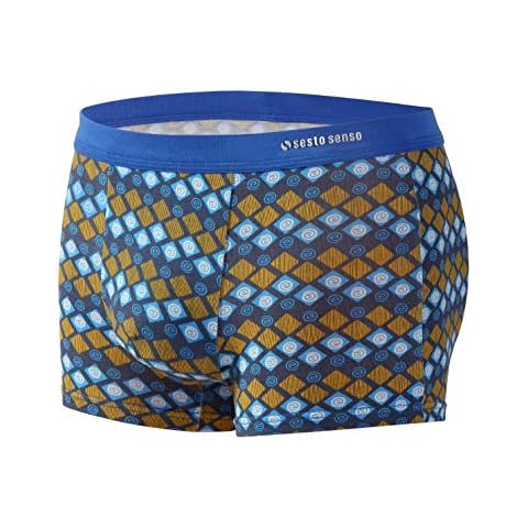Sesto Senso Mens Microfibre Boxers Briefs Colourful Trunks Gelb Blue L 8 Cover