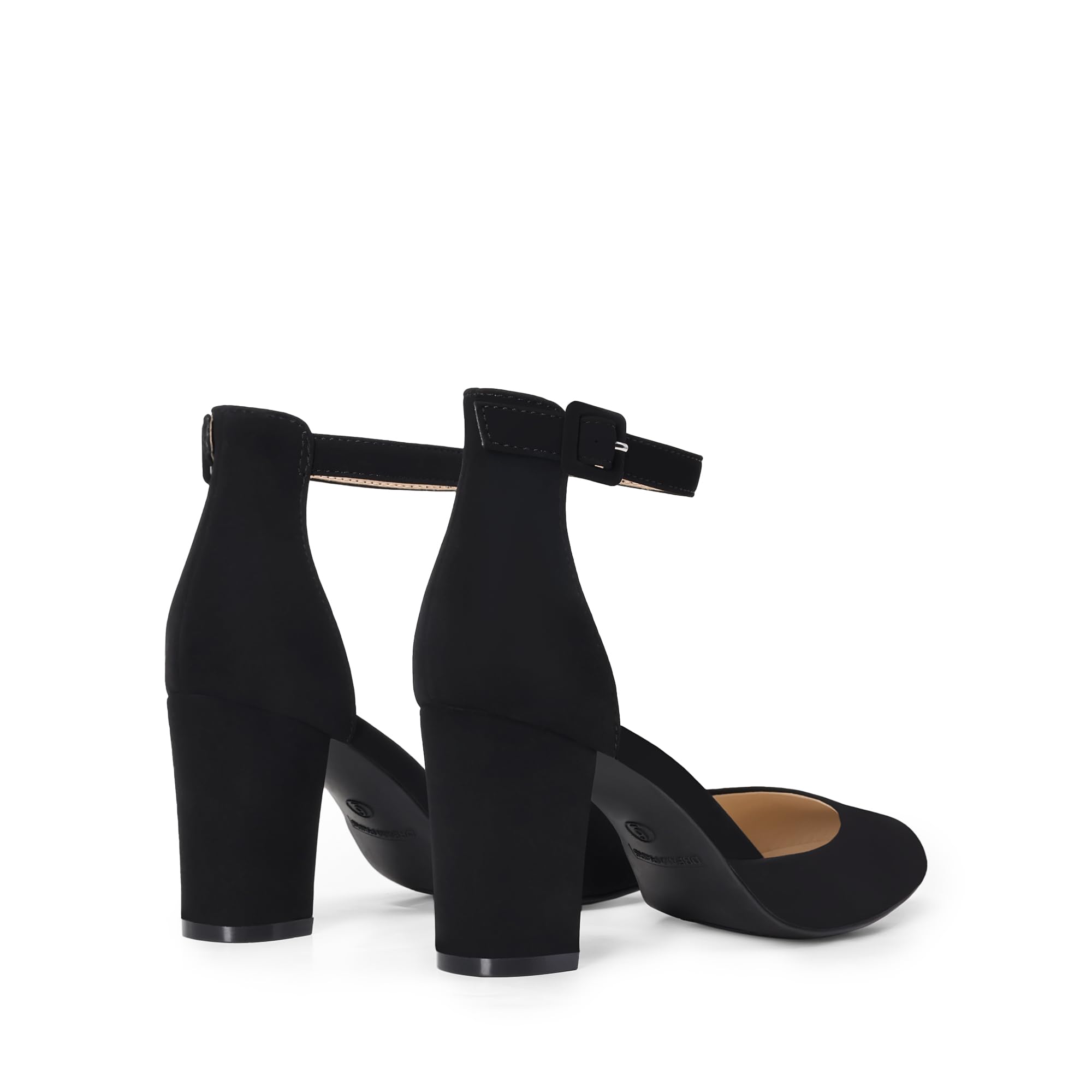 DREAM PAIRS Damen Pumps High Heels Brautschuhe mit Blockabsatz und Knöchelriemen