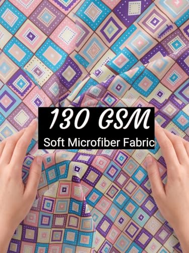 Image of Mafatlal 130 GSM Pearl Contemporary Single Bed Linen Set with 1 Pillow Cover | 60 x 90 Inch | Elegant Printed Design | Color Lock Fabric, Comfortable Sleep, Durable & Easy Wash | Geometric Multi