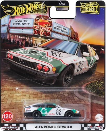 Hot Wheels Jouet Vehículo Alfa Romeo GTV6 3.0 Verde