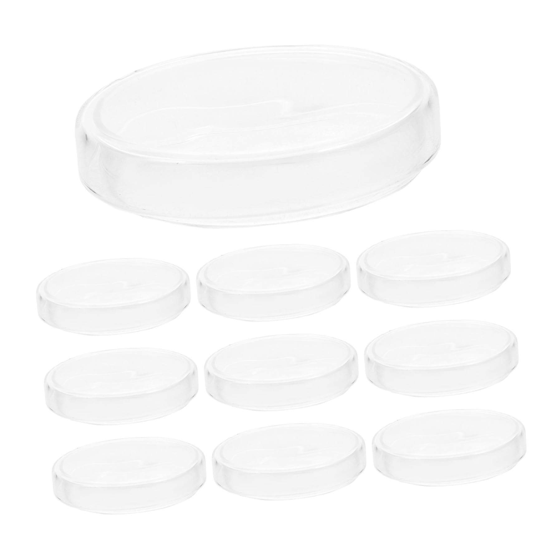 POPETPOP 10stücke Sterile Glas-petrischalen mit Deckel für Laboranalysen Mikrobielle Kulturen Experimente Pilzkulturen und Inokulationen Borosilikatglas Wiederverwendbar Hohe Klarheit