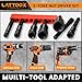 E-TORX Nut Driver Set, LATTOOK 7-Piece 1/4'' Hex Shank Female Torx Nut Driver E Torx & Star Nut Driver External Star Nut Driver Set for Impact Drill, E4 E5 E6 E8 E10 E12 E14