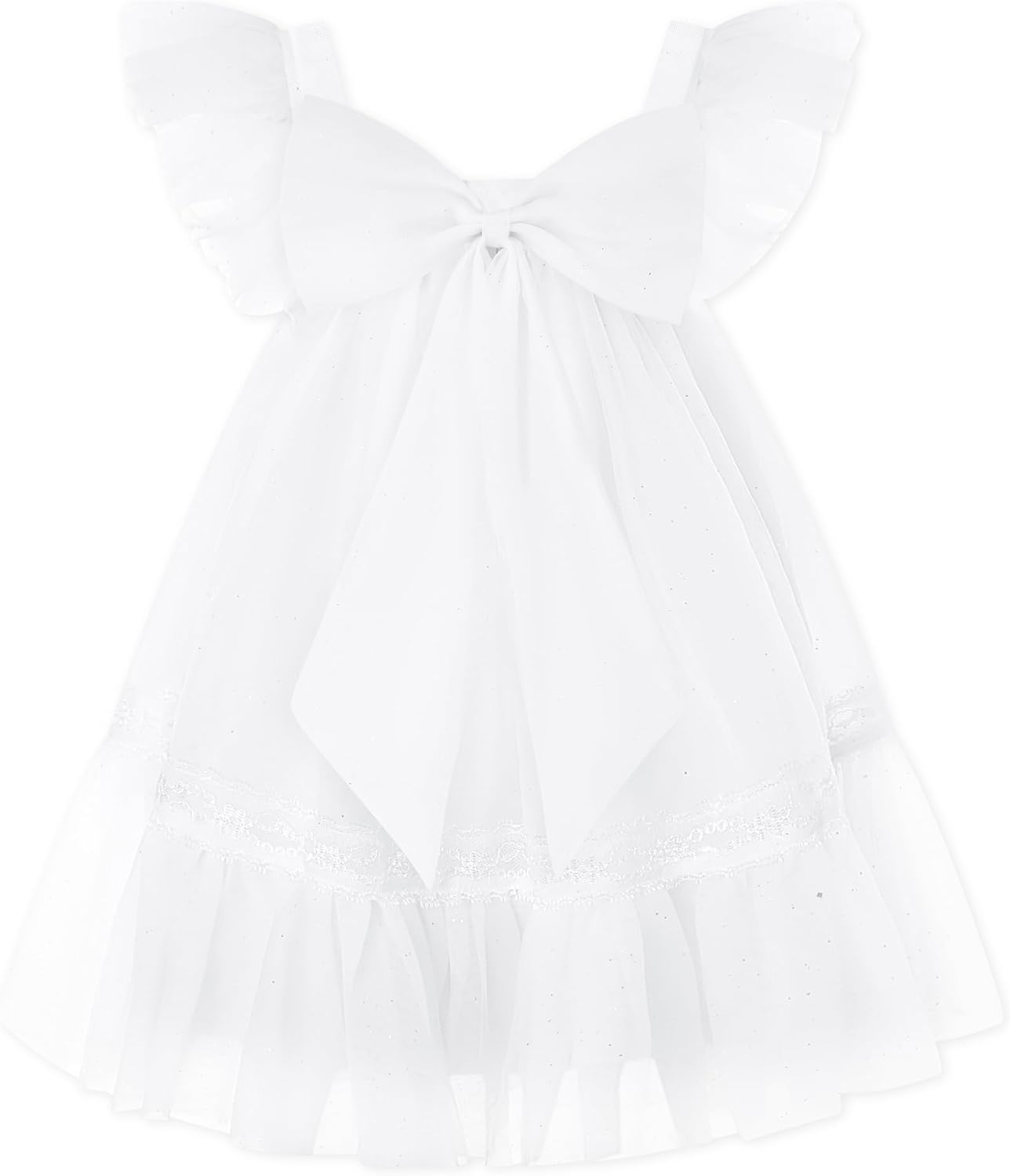 Toddler Girl Tulle Dress Ruffle Sleeveless Summer Girls' Dresses Birthday Wedding Casual 18M-6Y