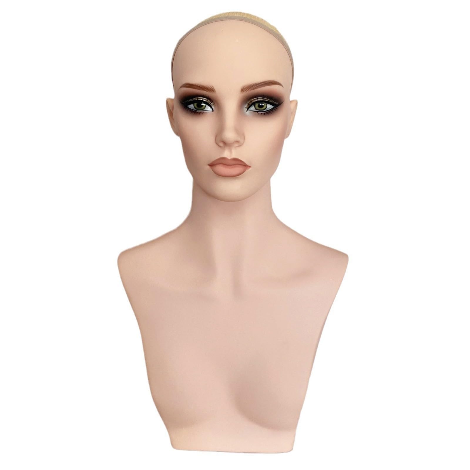 Mannequin Lebensechtes Gesicht, Perückenkopf mit Büste, Hautfarben, Mannequin-Kopf, für Schaufenster, Fotostudio, Friseursalon