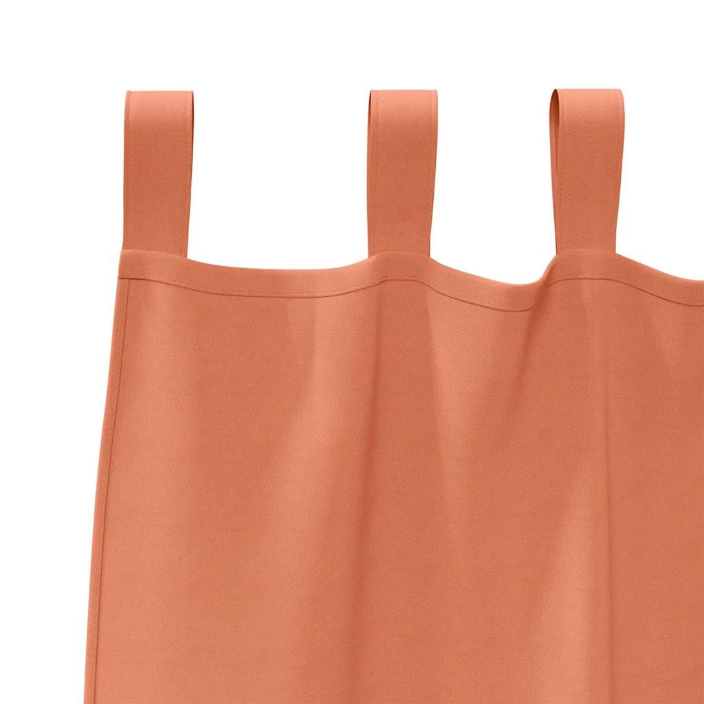Verdunkelungs-Vorhänge mit Ringen, 2 Stück Terrakotta Polyester 245 x 140 cm, Blickdicht mit Ösen, Raffrollo und Thermo Kälteschutz für Wohnzimmer Schlafzimmer und Kinderzimmer