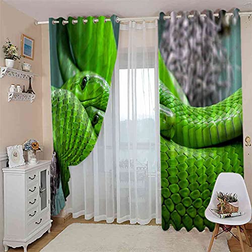 Rideau occultant thermique isolant phonique polyester vert salon 300x270cm