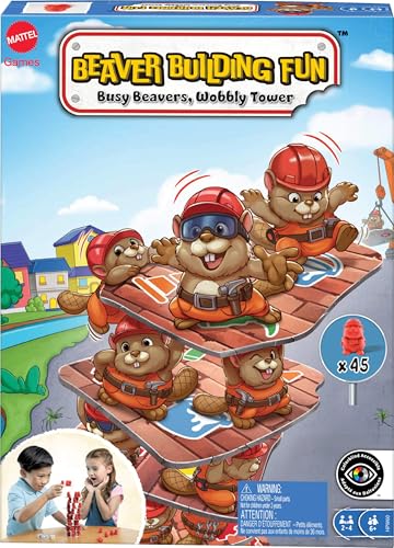 Juego de mesa Beaver Building Fun de Mattel miniatura 1
