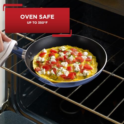 T-fal Initiatives Ceramic Nonstick Cookware Set 14 Piece Oven Safe 350F Pots and Pans Blue - Image 5