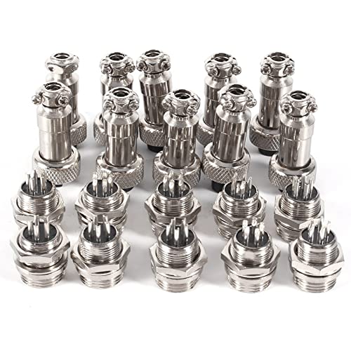 Conector de enchufe de aviación GX12 5Pin Kit 10 unidades