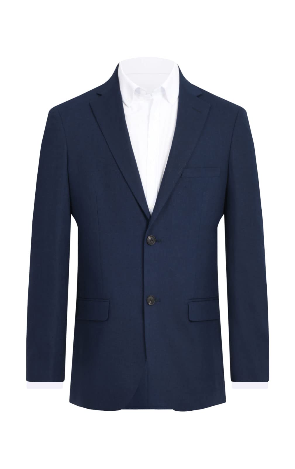 Dobell Mens Navy Jacket Lightweight Linen Cotton Blend Regular Fit-58R