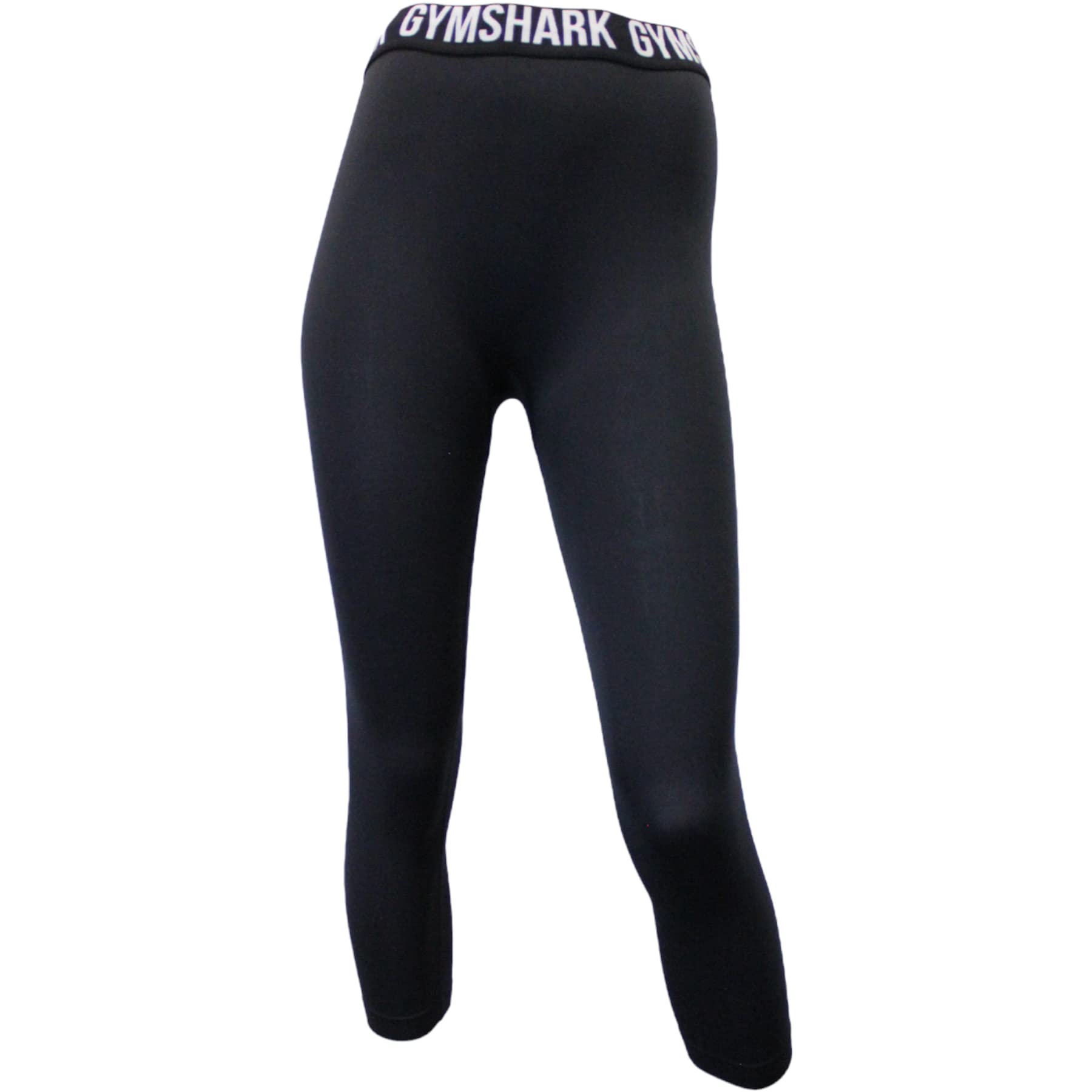 Gymshark Women's Black / White Fit 3/4 Length Seamless Leggings, Black/White, X-Small