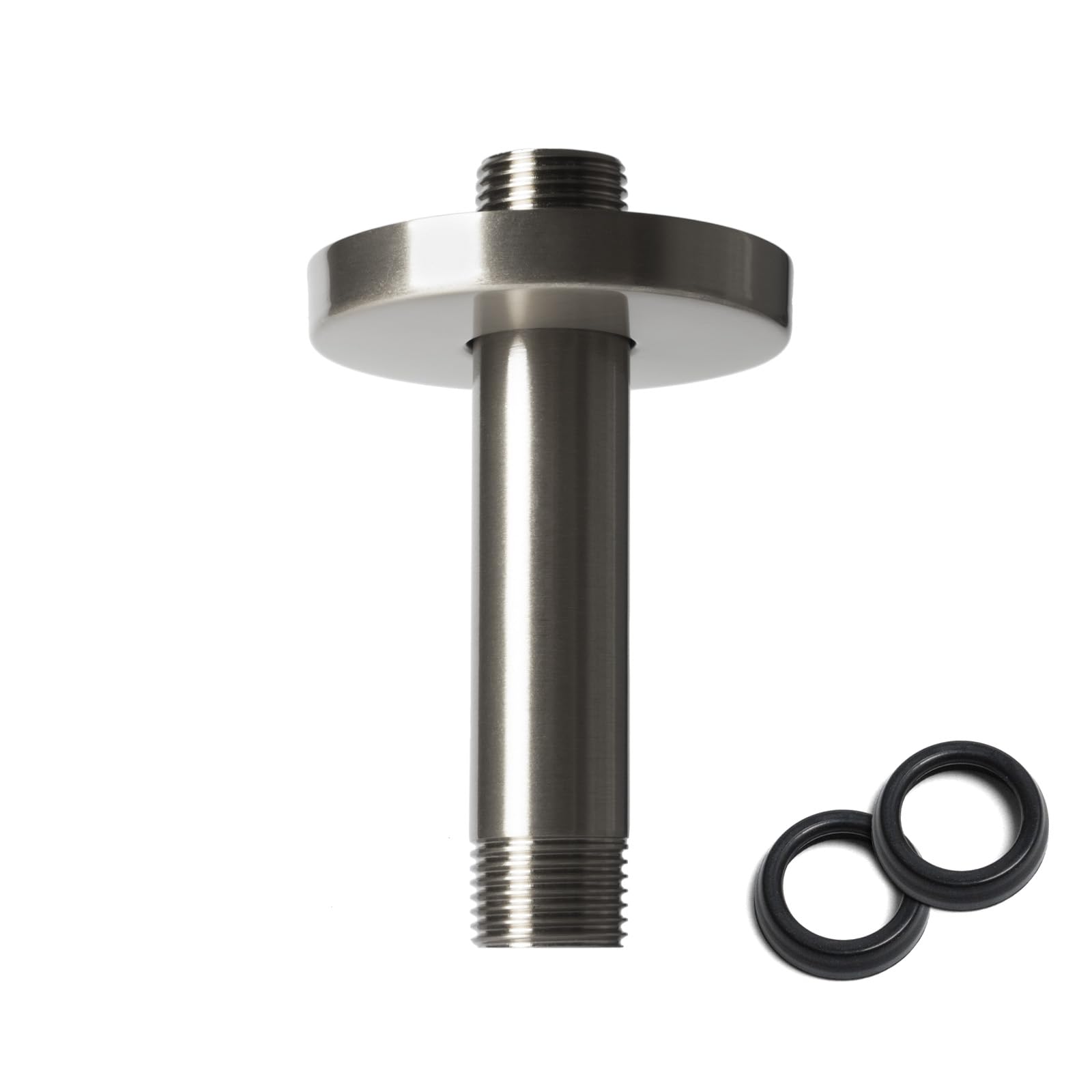 Duscharm Mit Flansch 10,2 Cm – Edelstahl, Gebürstetes Gold, NPT 1/2" | Deckenmontage Für Regendusche & Duschkopf