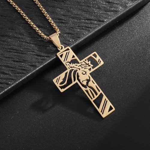 Collier couronne d'épines chrétienne | Bijou épais unisexe résistant