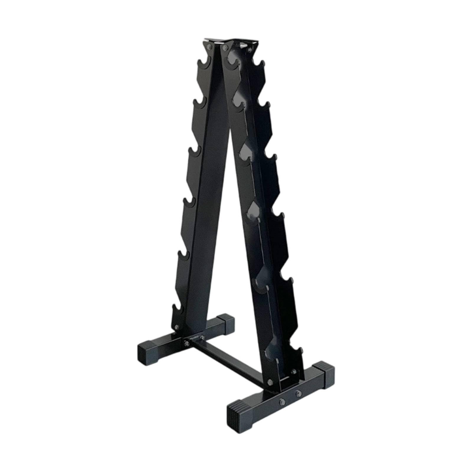 Gralara Soporte para Mancuernas Estantería Pesas Organizador Compacto Rack Hierro 6 Niveles Base Firme Pies Antideslizantes Zona Deporte Adecuado para Gimnasio Doméstico Área de Musculación Garaje
