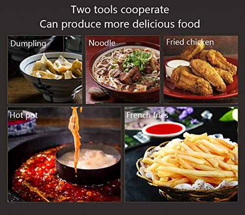 Tsongho Fat Skimmer Spoon Hot Pot Fine Mesh Food Strainer Spider Strainer For Grease Gravy Kitchen Cooking, Stainless Steel #TOP2