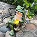 WNXURT Frog Solar Lights Outdoor Garden Mini Frog Figurines Decor for Patio Yard Lawn Ornament Solar Garden Miniature Frog Decor Gift for Women Mother's Day Birthday Housewarming Gifts