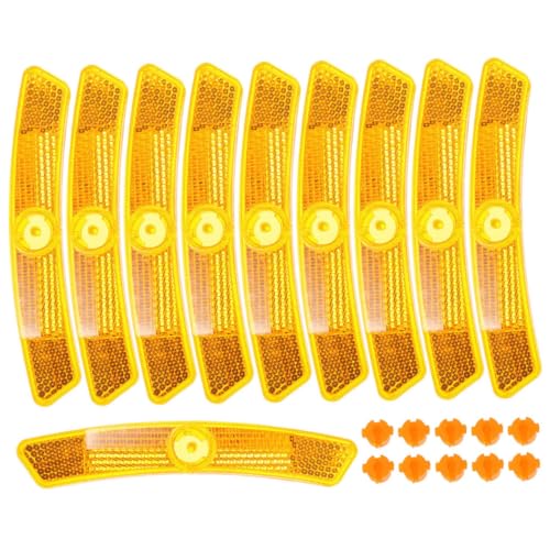 KICHOUSE 30pcs Bike Wheel Reflectors Reflectors for Night Safety Durable Construction for Enhanced Visibility Mountain Bicycles