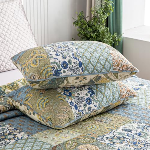 Parure de lit patchwork en coton King Size YAYIDAY couette réversible - 5