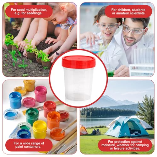 Urinbecher mit Schraubdeckel, 25 Stück 120 ml Probenbecher, Urinprobenbecher, Probenbehälter, Urin Behälter für Basteln, Medizin, Urinproben