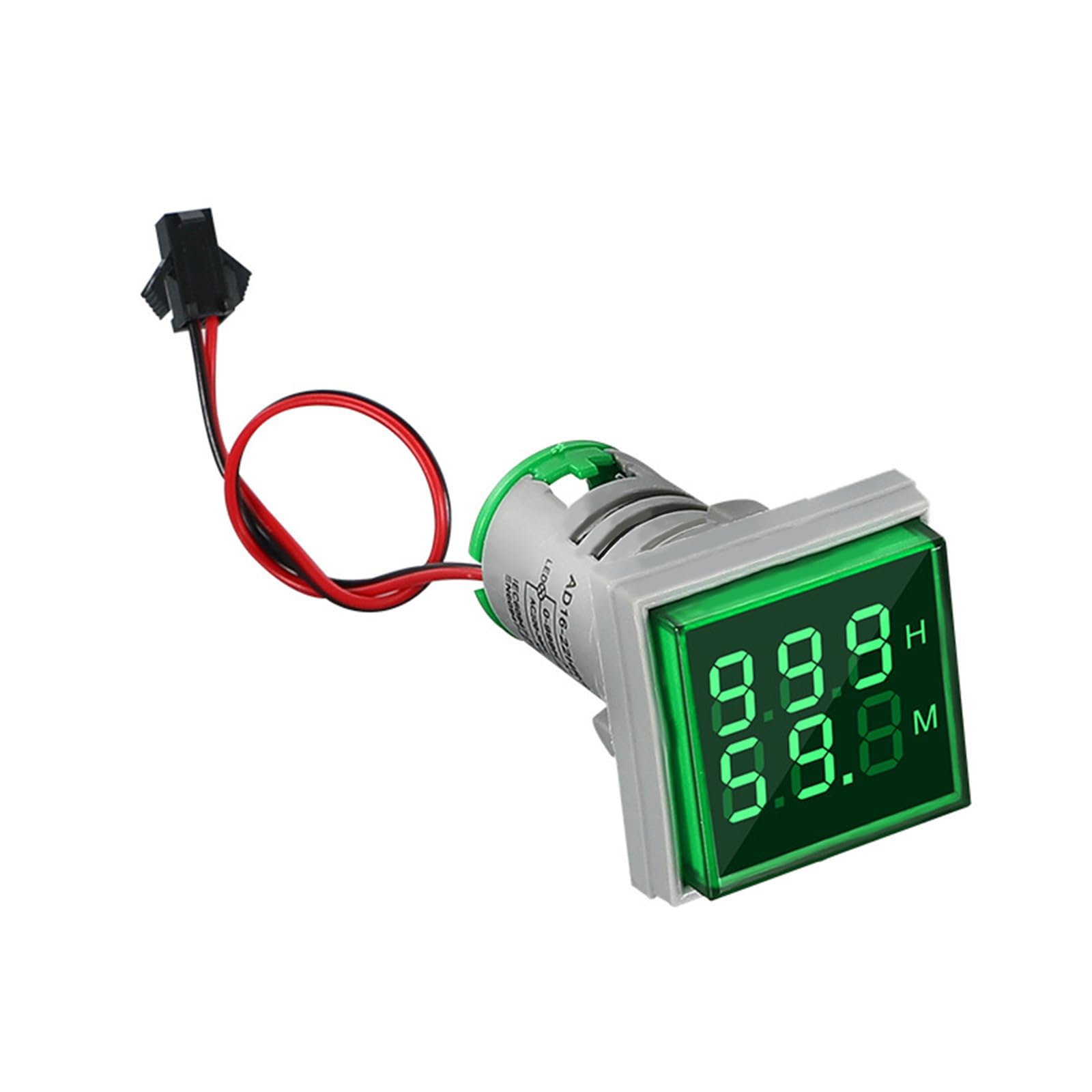 Buxuaaaa Green Efficient Double Display Hour Meter With Robusts Designs & High Visibilities Flame Retardant For Industrial Application Ventilated Designs Timer