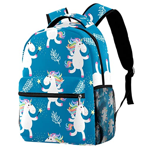 Sac à dos licorne Leisure Campus Medium avec motif arc-en-ciel et porte-bouteille