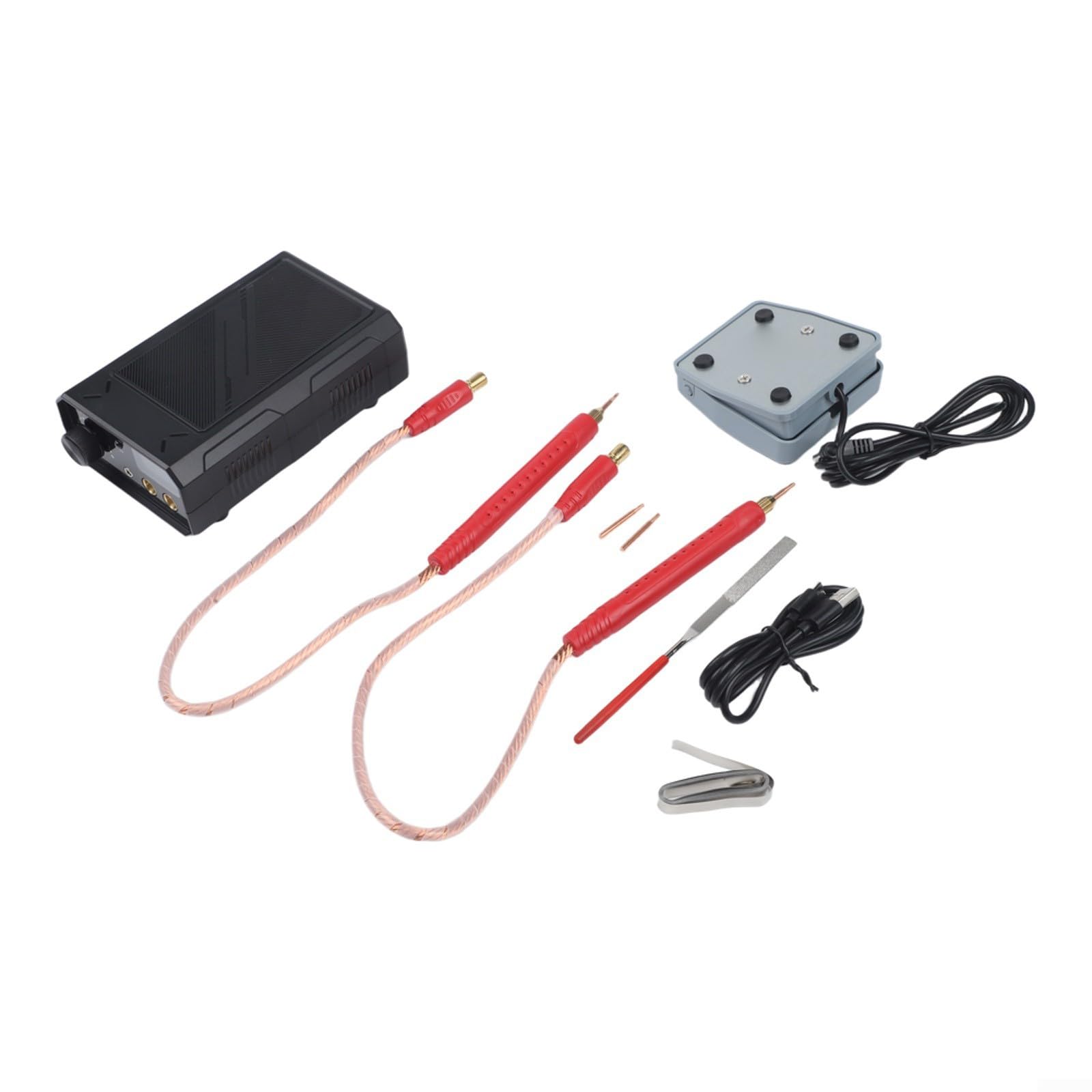 Lot de 1 soudeur par points portable double mode 10 000 W avec écran LED pour soudure à languettes de batterie jusqu'à 0,3 mm d'épaisseur, sûr et efficace