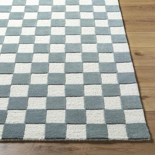 Image of Hand Tufted Wool Carpets Anti Shedding Rug Modern Carpets for Living Room Size 7x10 Feet