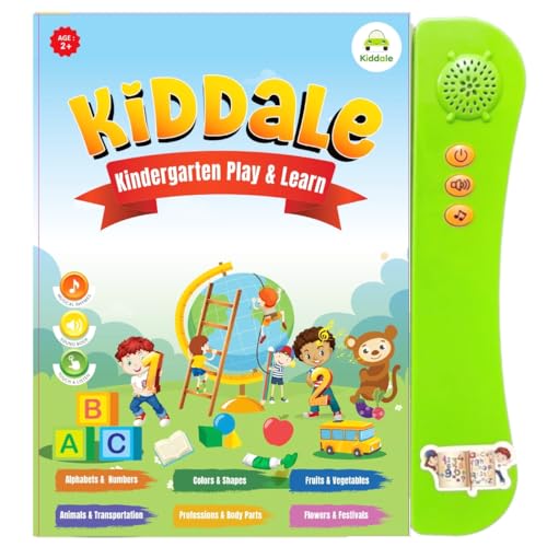 Image of Kiddale ABC & 123 Intelligent Book for Kids| Interactive Musical Learning Sound Book |100% Human Audio- No Computerized Voice| Activities, Rhymes, Stories| 24 Pages| Best Gift for Ages 1-5+